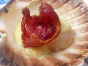 Vieira con Escuma de Pataca de Galicia e porro